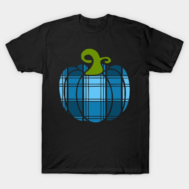 Teal Plaid Pumpkin T-Shirt by Blue Moon Barn